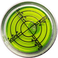 Aluminium High Precision Horizontal Leveler Bead Bubble Level Tool Circle Round Diameter 1.2 Inch 30mm (Silver,Green)