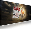 Wknoon. Extra Large Gaming & Office Mouse Pad (31.5" x 11.8") with Durable Stitched Edges – Zombie Dead Man Walking in Dark Danger Scary Scene Halloween Infection Design, Extended XXL Desk Mat