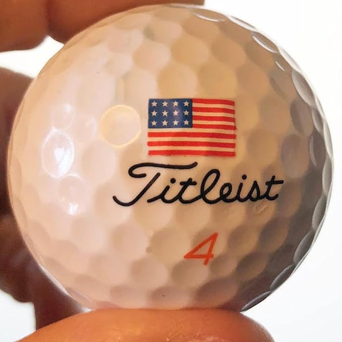 Golfdotz - USGA Rule Conforming Novelty Golf Ball Markers, Golf Ball Stickers for Marking Balls, No More Smearing from Stamps, Gifts for Golfers, Dads, and Retirees, (USA Collection; 32-Count)