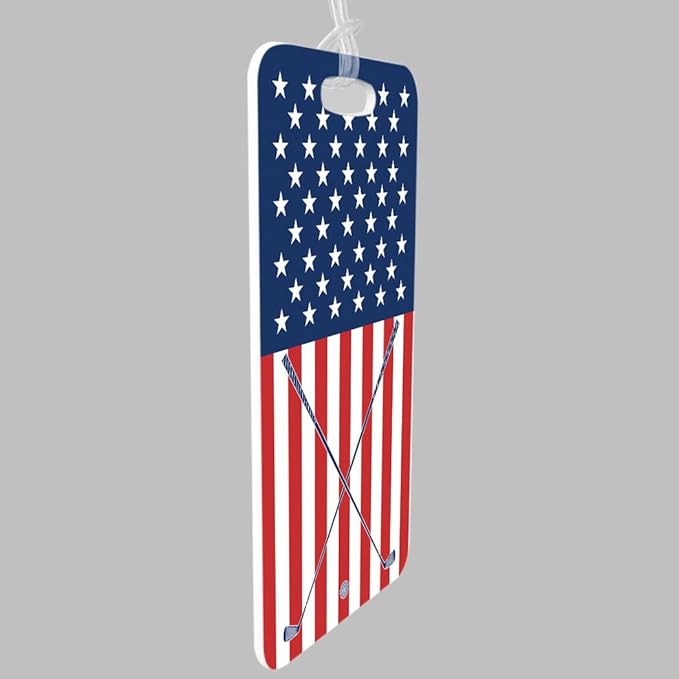 ChalkTalkSPORTS Golf Luggage & Bag Tag | USA Golfer | No Personalization on Back | Small