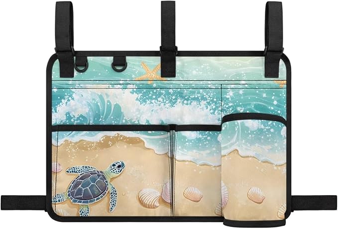 Beach Golf Cart Rear Seat Organizer Foldable Storage Bag for Club Car, Wheelchair and Walker