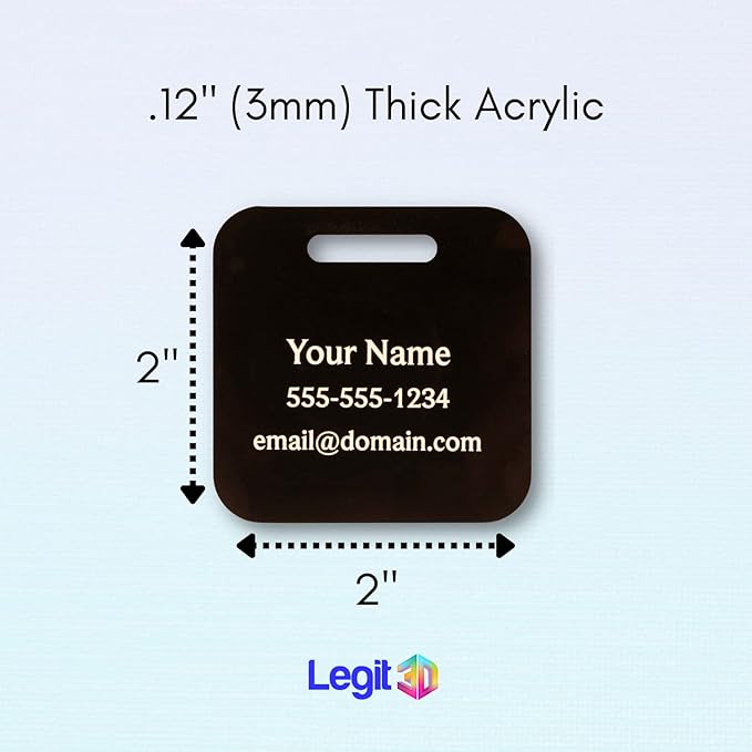 Custom Luggage Tags (3 or 6 Pack) - Personalized Unique Suitcase & Backpack Travel, Durable, Waterproof & Heavy Duty (Red)