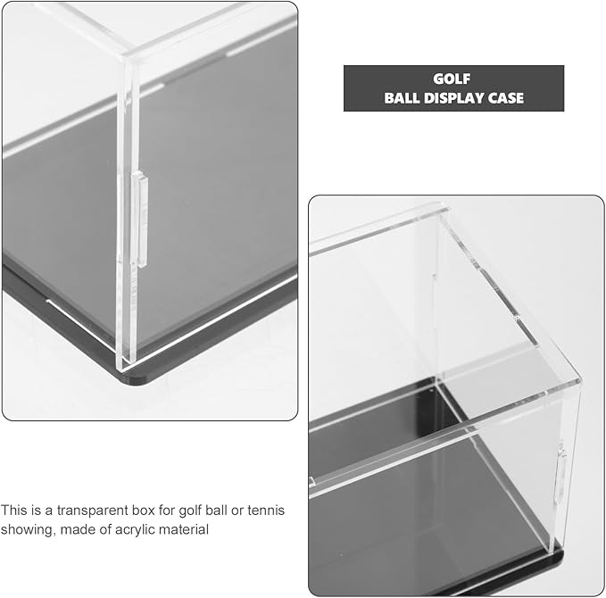 Golf Ball Display Case Acrylic Dustproof Holder Decorative Golf Ball Accessory for Household Memorabilia Storage