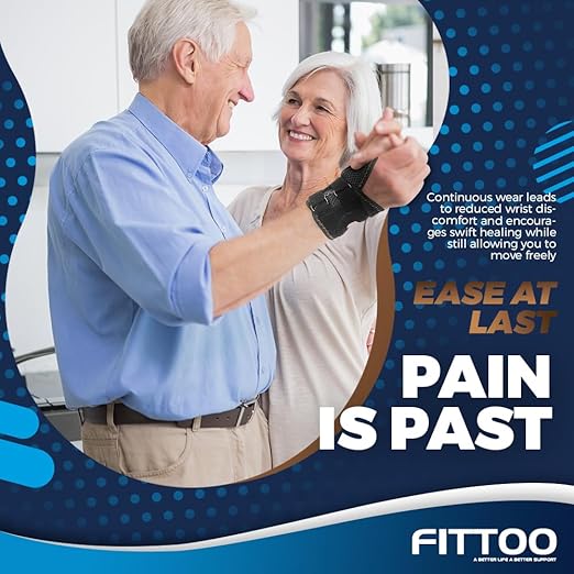 FITTOO Wrist Brace for TFCC Tears, Real Copper Infused TFCC Wrist Brace with Ring Pad for TFCC Tears, Ulnar Sided Wrist Pain, DRUJ Instability, Universal Size for Men & Women Right-M