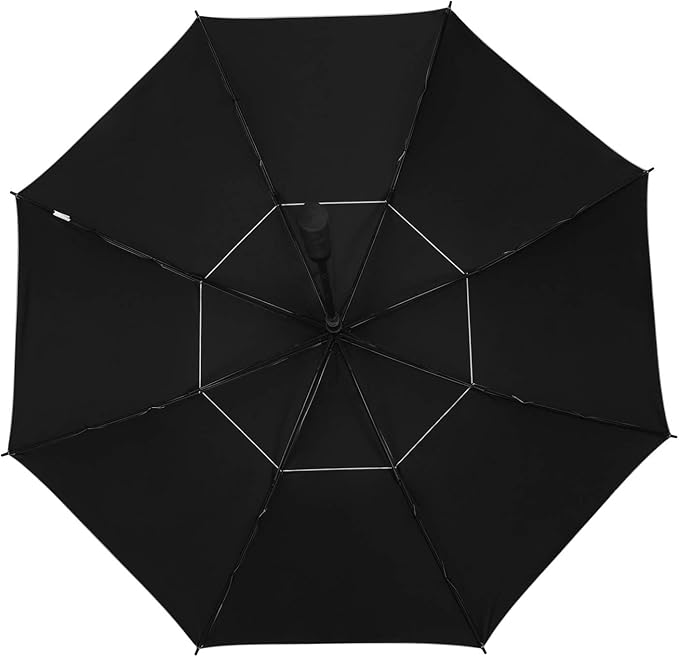 ZEKAR 54“ & 62" & 68" Windproof Large Vented Canopy Golf Umbrella, UPF 50+ Patio Umbrella, Sun Rain UV Protection Rain Umbrella | Keep You Cool (Silver, 54")
