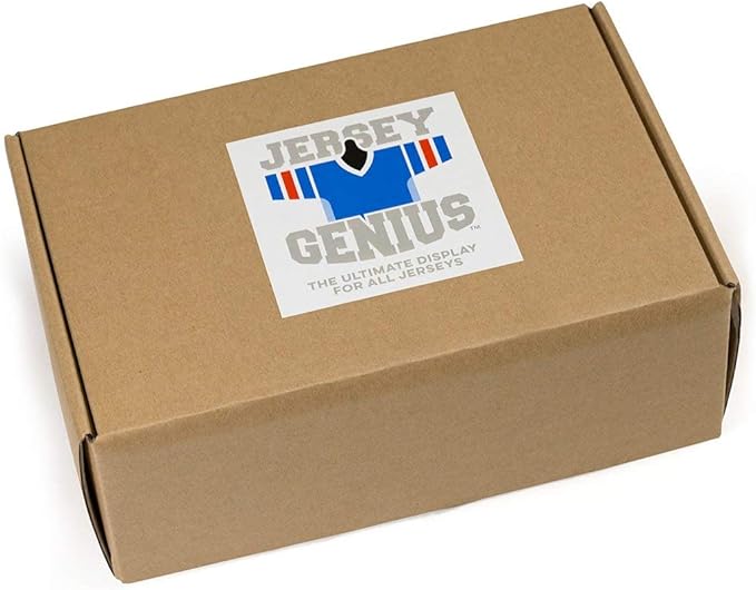 JerseyGenius Adjustable Jersey Display | Shapes to Fit Any Sports Jersey | Jersey Hanger for Wall Display | Sports Display (Single)