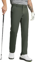 M MAELREG Golf Fleece Lined Pants Men Softshell Water-Resistant Workout Casual Outdoor Hiking Insulated Winter Pants for Men