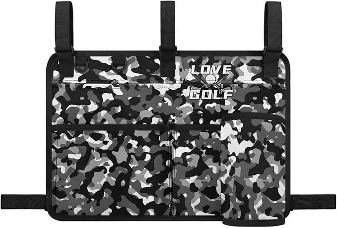 Fashion Golf Cart Rear Seat Organizer Lightweight Storage Bag Accessories for Club Car, Wheelchair and Walker