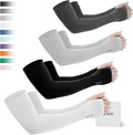 GOUNOD Sun Protection Cooling Arm Sleeves with Thumb Holes - Gardening Outdoors Sports Workouts Sunscreen Arm Sleeves