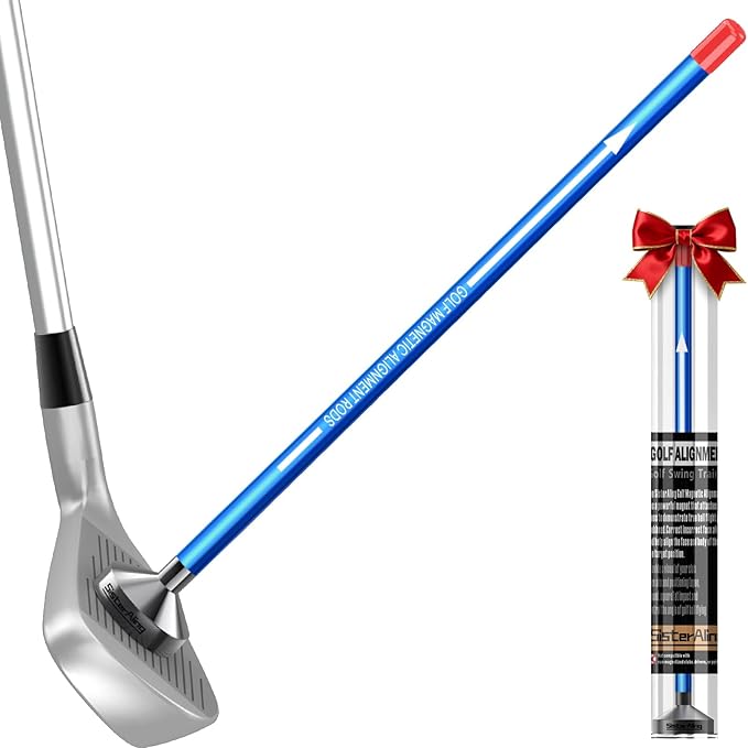 Golf Magnetic Alignment Rods,Golf Club Alignment Sticks,Magnetic Swing Training Aid Accessories Visualize Calibrate Golf Shots,hit The Target with The Right Golf Swing,Golf Gift
