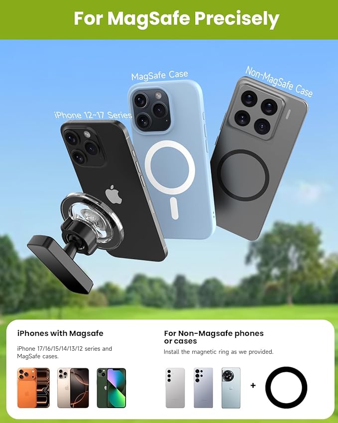 Golf Gifts for Men Dad Him Unique, Magnetic Golf Cart Phone Holder Mount for Golf Cart, 360° Rotation Golf Accessories for Men Golfers, Mens Gifts for Birthday Valentines Day, Husband Gifts from Wife