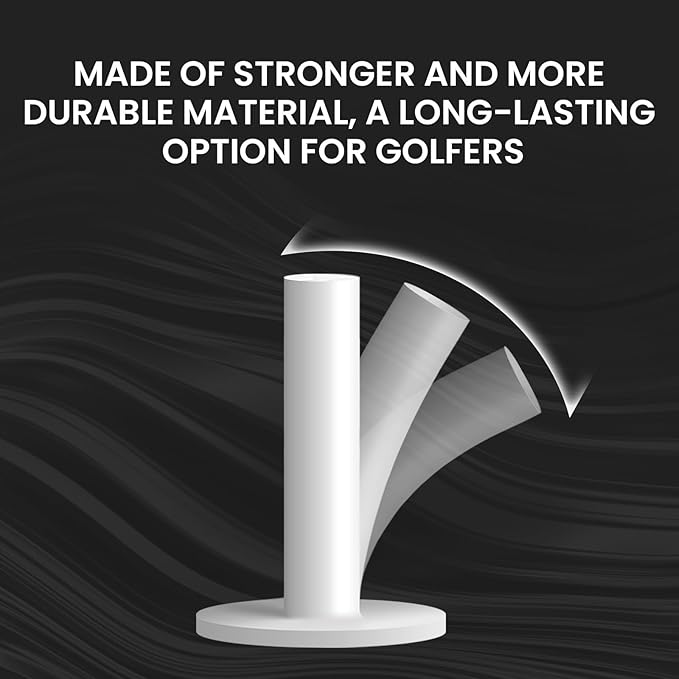 FINGER TEN Golf Rubber Tee Driving Range Value 5 Pack for Indoor Outdoor Practice Mat, Tee Adaptor Size 1.5’’ 2.0’’White Black Tee Holder Set for Hitting Mats