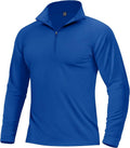 Boladeci Men's Quarter Zip Pullover Premium Fleece Lined Long Sleeve Golf Shirts Warm Hiking Shirts Lightweight Sweatshirts
