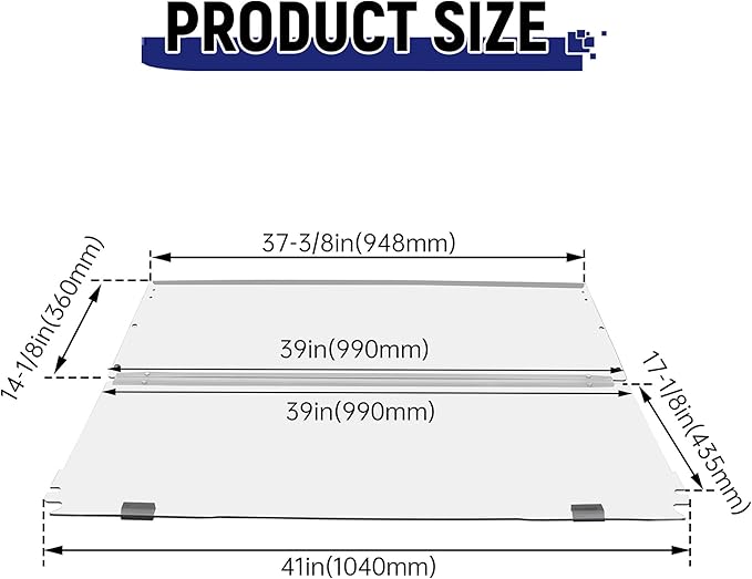 HECASA Clear Golf Cart Windshield Compatible with 1994-2014 EZGO TXT & Medalist Models Folding Down Windshield