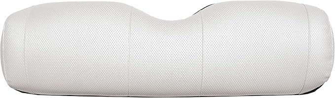 Seat Cover Replacement for Yamaha Drive or G-29 Golf Cart - Front Bench Seat - Premium Marine Vinyl - 5 Panel Stitching - Staple On Installation - Two-Tone Golf Cart Seat Covers (White)