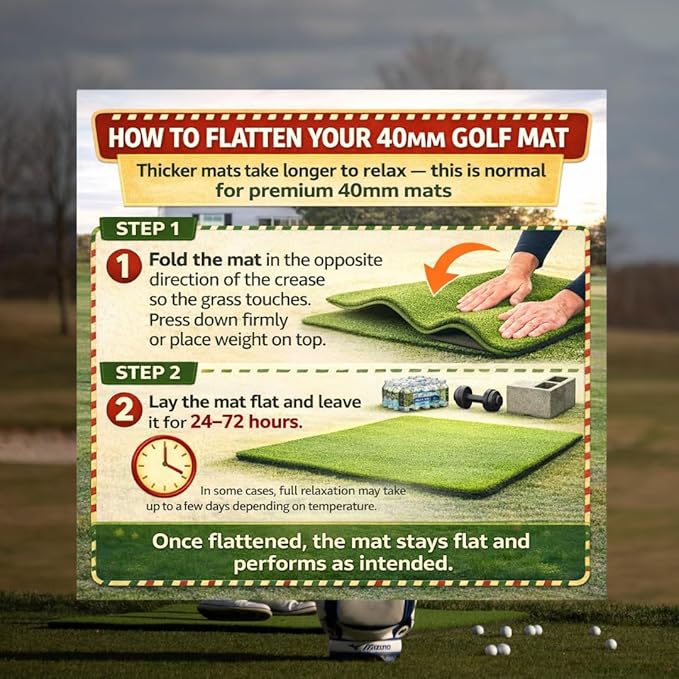 5×4 Golf Hitting Mat, Non-Slip Hitting Mat, 31mm, 36mm, 40mm Thick, PGA Pro Trusted Indoor & Outdoor Golf Practice Mat with Training Kit