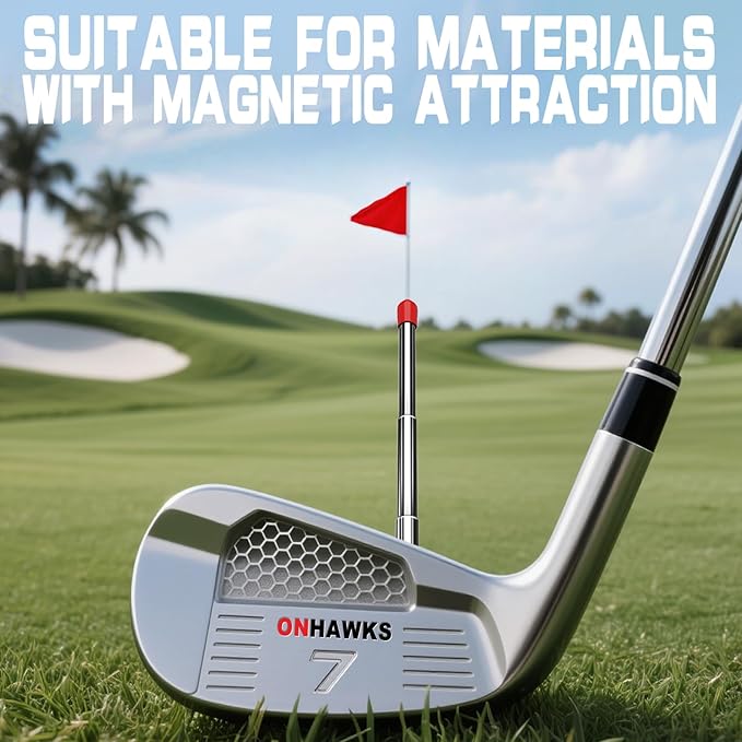 Golf Alignment Rods-Club Alignment Sticks with Telescopic Magnetic Corrector Trainer Aid Tools Help Visualize and Align Your Golf Shots Club,Swing Aim Practice Accessories Golf Gifts
