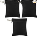 Shappy 3 Pcs Golf Tee Bag 6.7 x 5.5 Inch Golf Ball Bag Pouch Utility Tee Holder with Zipper Metal Lobster Claw Clip Valuables Gift Accessory Pouch for Men Women
