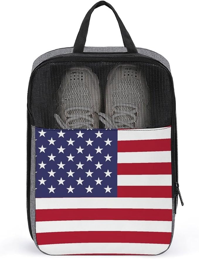 Golf Shoe Dust Bags for Man and Women Reusable Portable Shoe Bag American USA Flag Travel Gym Sneaker Bags