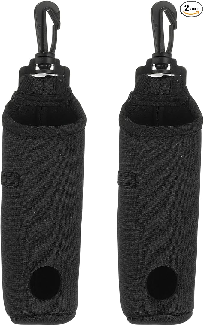 uxcell Golf Ball Carry Bag, Waist-Mounted Storage Bag Neoprene Golf Tee Holder Pouch with Lightweight Hook for Men and Women