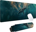 Majestic Whale Gaming Mouse Pad, Office Desk Mat, Anti-Slip Rubber Base Cool Aesthetic Mouse Pads for Computer Laptop Keyboard School Home Desktop Gamer Home Accessories Decor 31.5" x 11.8"