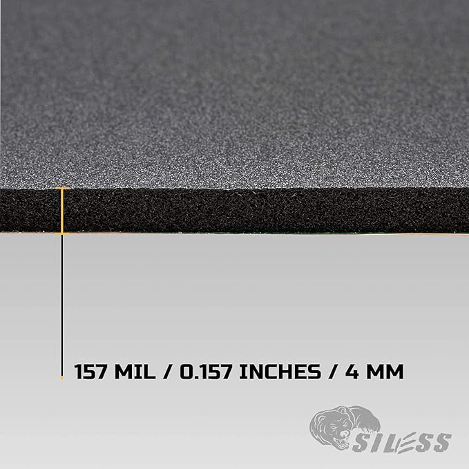 Siless Liner 157 (4 mm) mil 36 sqft Car Sound Deadening Closed Cell Foam & Heat Insulation mat - PE Foam Sound Deadener Material & Heat Barrier