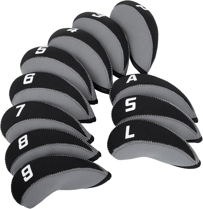 Golf Iron Covers for Golf Clubs Neoprene Golf Iron Cover Set 11pcs/10pcs Golf Iron Headcovers Golf Club Head Covers Fit All Brands
