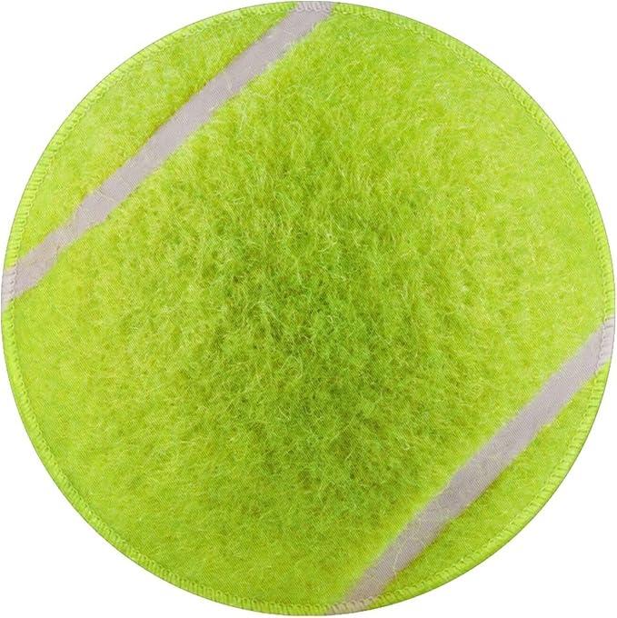 Tennis Ball Round Mouse Pad, Small Gaming Mousepad with Stitched Edge, Non-Slip Rubber Base Mouse Mat Office Desk Accessories for Laptop Computer Decor 7.9 X 7.9 Inch