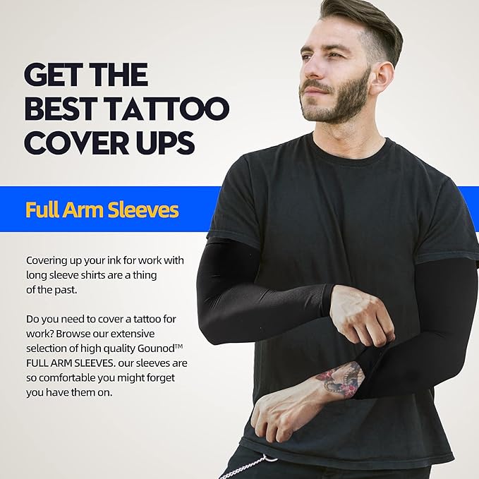 GOUNOD Arm Sleeves for Men Women,Compression Sleeves to Cover Arms for Men Working,Sun Sleeves for Men UV Protection