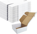 7x7x3 Inches White Shipping Boxes Set of 25，Cardboard Boxes Recyclable Corrugated Boxes Mailers for Small Business, Transporting, Packaging Storage Boxes and Craft Gifts Giving Products Box