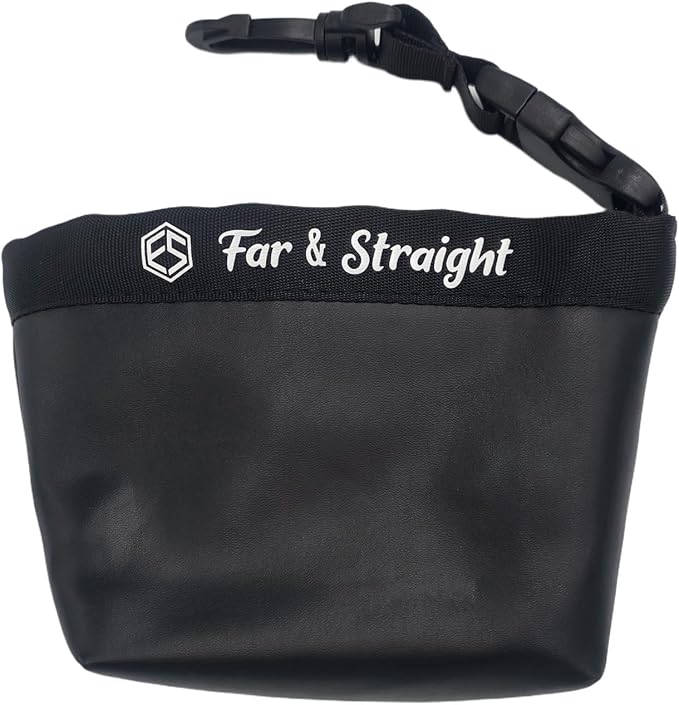FAR&STRAIGHT Golf Club & Ball Cleaning Pouch – Soft Microfiber Interior for Gentle Cleaning – Clip-On, Waterproof Bag