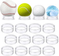 Hipiwe 12Pcs Sphere Hoder Stand Clear Sphere Display Stand Holder Round Display Stand for Crystal Glass Ball Baseball Golf Ball Tennis Softball Eggs Collections(1.77”D,Large)