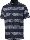 Golf Shirts for Men Dry Fit Short Sleeve Print Performance Moisture Wicking Polo Shirt