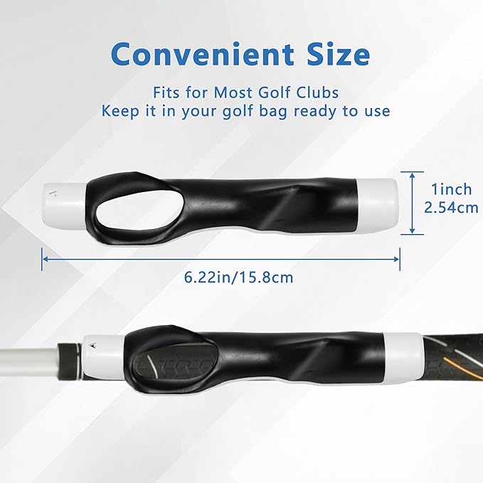Golf Grip Trainer,Golf Club Grip Trainer Right Hand,Golf Grip Swing Training Aid for Golfer Proper Hand Position,Attaches to Most Golf Handles