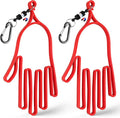 FINGER TEN Golf Gloves Stretcher Universal with Strong Magnetic Carabiner Clip 2 Pack, Durable Glove Support Plastic Holder Hanger Keeper Dryer, Size Large XL for Men Women