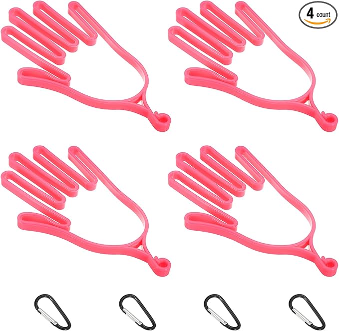 PATIKIL Golf Gloves Stretcher,Plastic Keeper Support Rack Holder Dryer Hanger Frame with Hanging Hooks