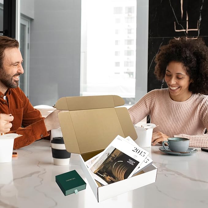 11x10x3 Inches White Shipping Boxes Set of 25，Cardboard Boxes Recyclable Corrugated Boxes Mailers for Small Business, Transporting, Packaging Storage Boxes and Craft Gifts Giving Products Box