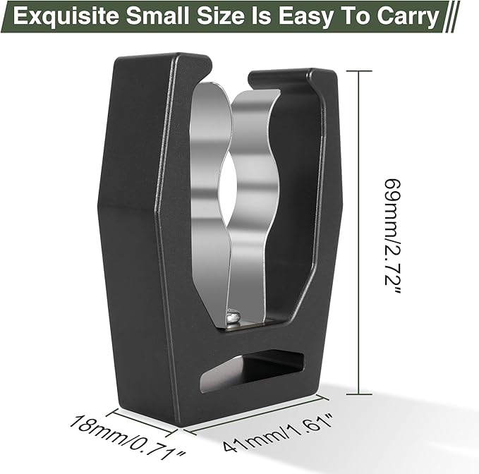 JIAYAN Magnetic Holder for Golf Cart Aluminum Alloy & Stainless Steel Clip Equip with Loop Strap Fit for Golfing, Fishing, Grilling, Camping Golf Accessory for Golf Lovers(Black)