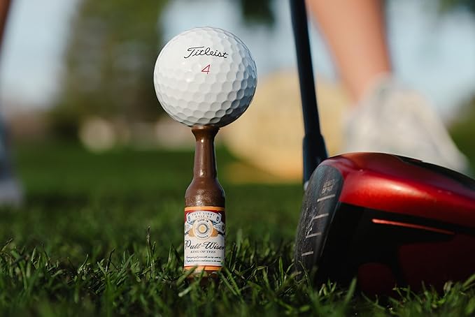 Beer Bottle Golf Tees, Virtually Unbreakable and Recyclable Plastic Golf Tee 6 Pack, Golf Gift for Men, Bachelor Party Novelty Gift, for Golfers,3-1/4" Tall