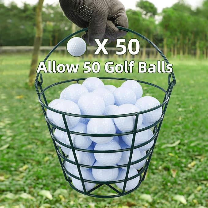 Roykaw Golf Ball Basket Bucket Container for 50 Balls,with Handle,Built to Last/Easy to Organize