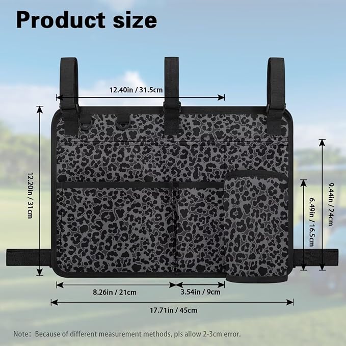 Fashion Golf Cart Rear Seat Organizer Lightweight Storage Bag Accessories for Club Car, Wheelchair and Walker