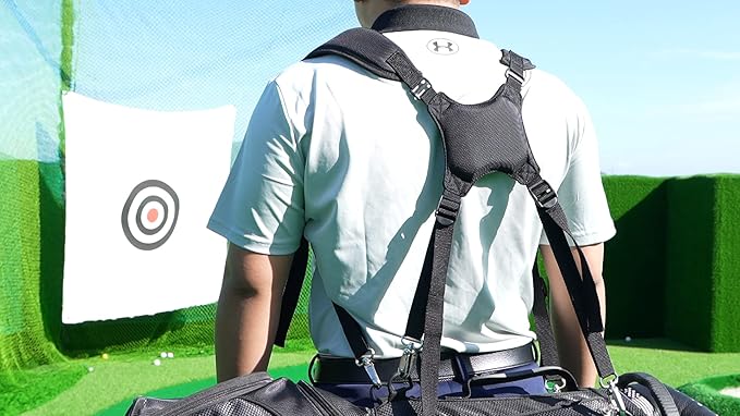 mytag Golf Bag Cross Straps Replacement with 4 Clips, Adjustable Universal Shoulder Carry Straps for Taylormade OGIO