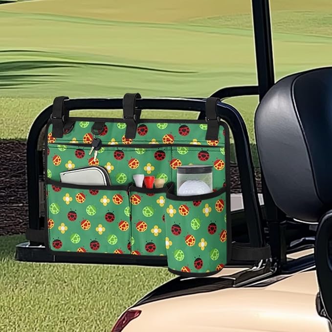 Fashion Golf Cart Rear Seat Organizer Lightweight Storage Bag Accessories for Club Car, Wheelchair and Walker