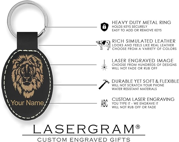 LaserGram Oval Keychain, Sunflowers, Personalized Engraving Included