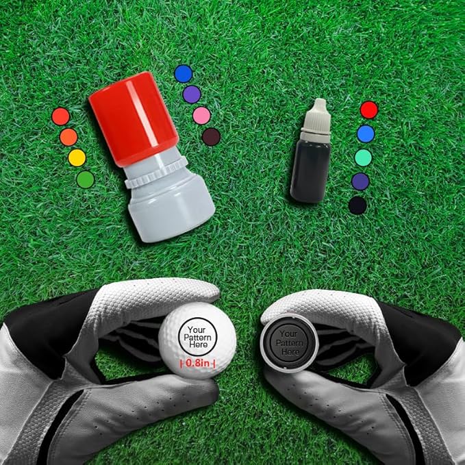 HDSD Custom Golf Ball Markers - Personalized Long Lasting, Includes Ink Bottle - Perfect for Golf Enthusiasts - Stand Out on The Course with Unique Markings - Golf Accessories Gift
