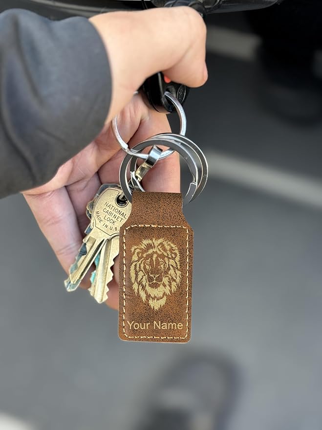 LaserGram Rectangle Keychain, Coat of Arms Germany, Personalized Engraving Included (Rustic with Gold)