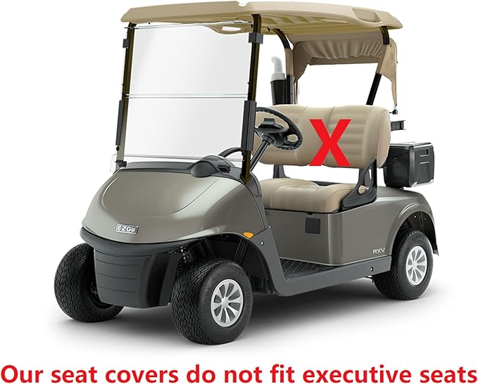 Huskey Parts Company Lime Green Front Seat Cover Diamond Stitch EZGO Freedom TXT 14+, Valor Golf Cart