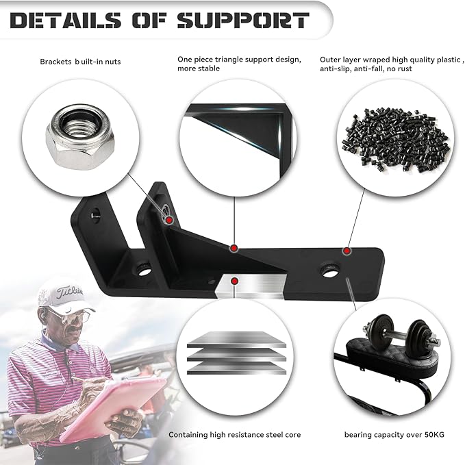 XUANYUDG0769 Golf Cart Armrest with Cup Holder for EZGO TXT Club Car DS Precedent and Yamaha Rear Seat Kit, Upgrade Support Frame/No Need Drilling Arm Rest