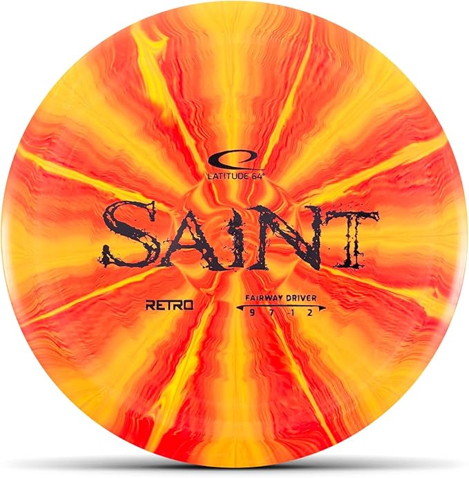 Latitude 64 Retro Burst Disc Golf Starter Set (4-Pack) - Disc Golf Discs Set for New to Intermediate Players | Includes Keystone, Fuse, Saint, Ballista | Grippy Base Plastic | Colors Vary