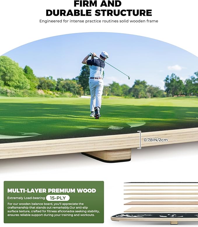 Golf Pressure Plate, Gravity Transfer Board Training Aid to Weight Shift Golf Training Aid for Indoor Practice, Golf Swing Speed Trainer for Beginners Correct Swing Sequence Tempo